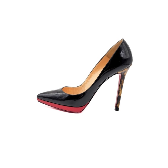 Christian Louboutin Pigalle Plato 120 Black Patent Leather Pumps EU 37.5 - Picture 3 of 10